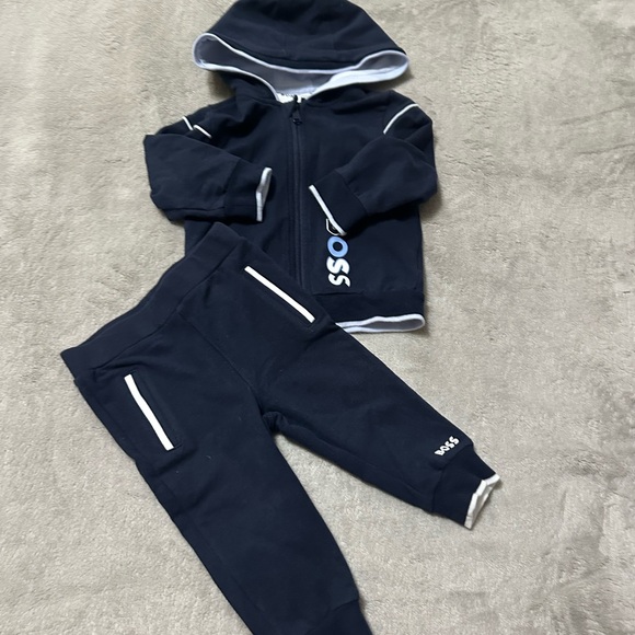 Boss Blue Sweatpants and zipper hoodie for Effortless Style - Picture 1 of 6